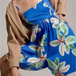 Anthropologie Hutch Bandeau Romper Green - M